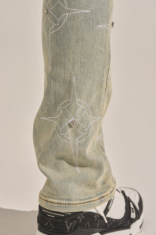 PHEELINGS "WISH YOU WERE HERE" STACK DENIM (LIGHT BLUE)