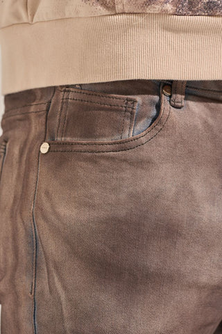 PHEELINGS "BUILT TO HEAL" CARGO STACK DENIM (FADED MAROON)