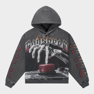 GODSPEED Code Red Hoodie (Grey wash)