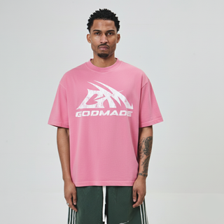 Godmade LOGO TEE WASHED PINK