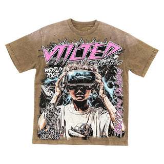 VTILTED "TOKYO" TEE (Brown Wash)