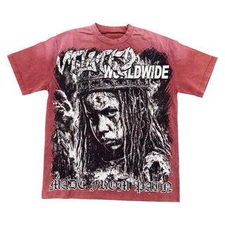 VTILTED "DAMAGE" TEE (Berry)