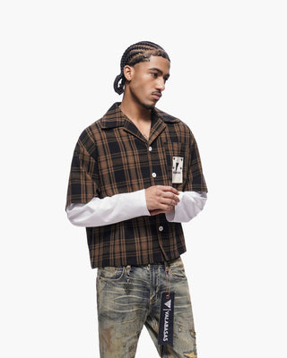 Valabasas "RIP" DOUBLE LAYERED FLANNEL (Brown)