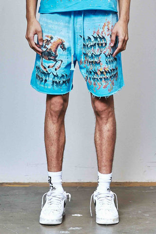 First Row NEW PARADIGM RIDE THE FIRE SHORT Set (Sky Blue)