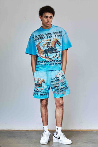 First Row NEW PARADIGM RIDE THE FIRE SHORT Set (Sky Blue)