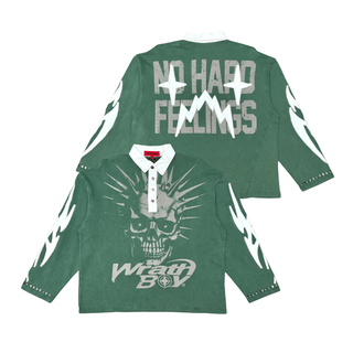Wrahtboy No hard feelings rugby (Vintage Green)