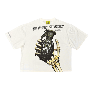 Wrathboy what you deserve tshirt (Off White)