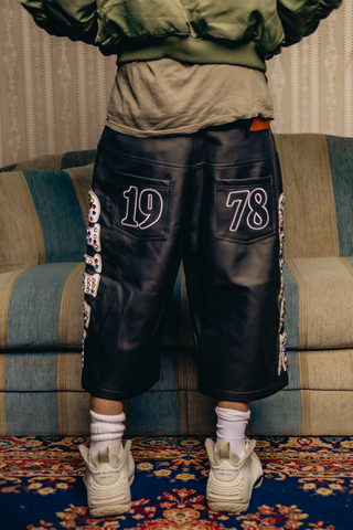 Sume LEATHER GEMSTONE SHORTS