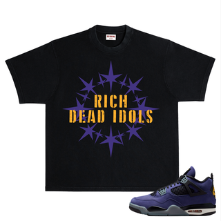 RICH DEAD IDOLS "TURN PAIN INTO PROFIT" T-SHIRT BLACK AND GOLD