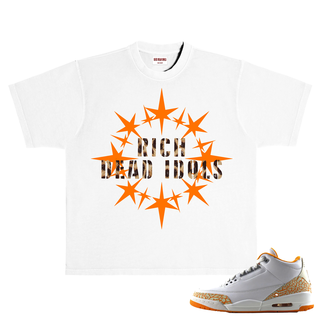 RICH DEAD IDOLS  "TURN PAIN INTO PROFIT" T-SHIRT WHITE/LEOPARD
