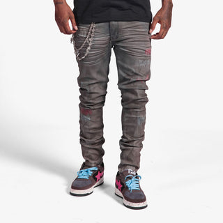 Melee "DETROIT" JEANS (OIL BLACK)