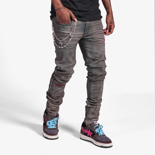 Melee "DETROIT" JEANS (OIL BLACK)