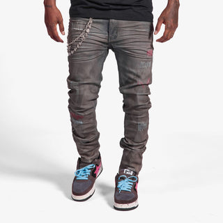 Melee "DETROIT" JEANS (OIL BLACK)