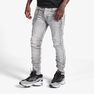 Melee "SIBERIA" JEANS (GRAY WASH)