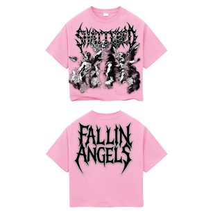 Shattered Hearts FALLIN ANGELS PINK TEE
