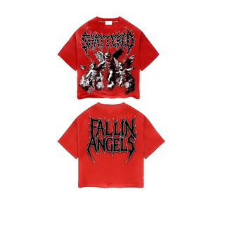 Shattered Hearts FALLIN ANGELS RED TEE