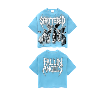 Shattered Hearts FALLIN ANGELS BLUE TEE