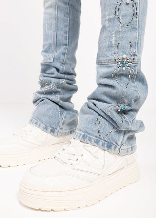 Guapi Aqua Blue Spider Denim