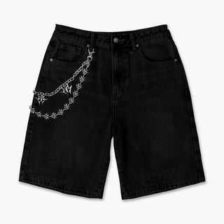 Melee "NOCTIS" DENIM SHORTS (JET BLACK)