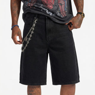 Melee "NOCTIS" DENIM SHORTS (JET BLACK)