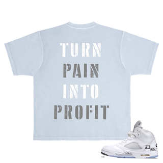 RICH DEAD IDOLS "TURN PAIN INTO PROFIT" T-SHIRT LIGHT BLUE