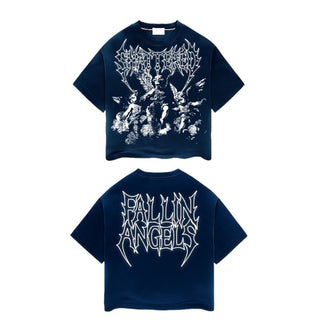 Shattered Hearts FALLIN ANGELS NAVY TEE