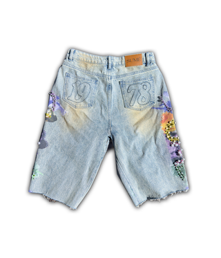 Sume Heaven Stained Jorts