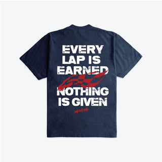 Outrnk Every Lap Is Earned Ultra Heavyweight T-shirt (Navy)