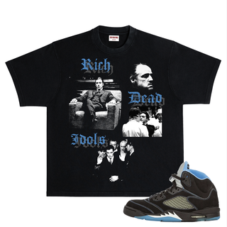 RICH DEAD IDOLS "MICHAEL CORLEONE" T-SHIRT BLACK AND BLUE