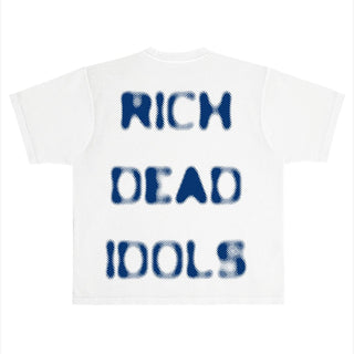 RICH DEAD IDOLS "RICH SEX AND BIG CHECKS" T-SHIRT WHITE