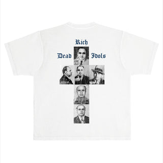 RICH DEAD IDOLS "THE UNTOUCHABLE AL CAPONE" T-SHIRT WHITE BLUE