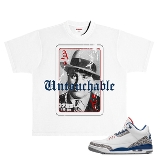 RICH DEAD IDOLS "THE UNTOUCHABLE AL CAPONE" T-SHIRT WHITE BLUE
