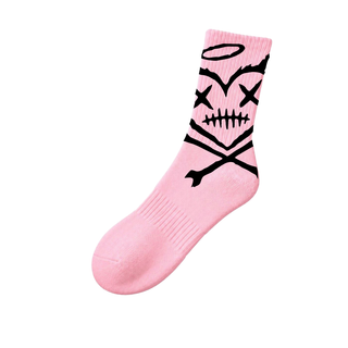 Shattered Hearts PINK SOCK