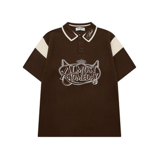 Almost Someday CLUBHOUSE KNIT POLO (BROWN)