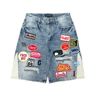 Vicious PREMIUM FLARED DENIM WITH ARTWORK ALL OVER