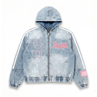 Sugarhill "DIE TRYING" JACKET (WASHED BLUE DENIM)