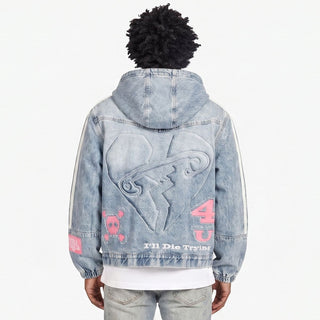 Sugarhill "DIE TRYING" JACKET (WASHED BLUE DENIM)