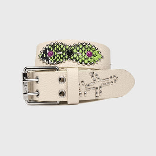 Homme Femme Passport Belt White