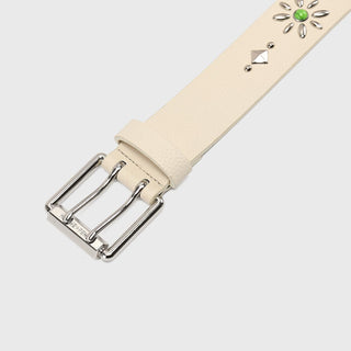 Homme Femme Passport Belt White