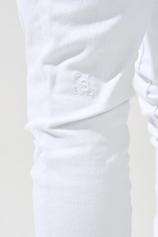 SERENEDE  Everest Peak No Rips Jeans (White) (Copy)