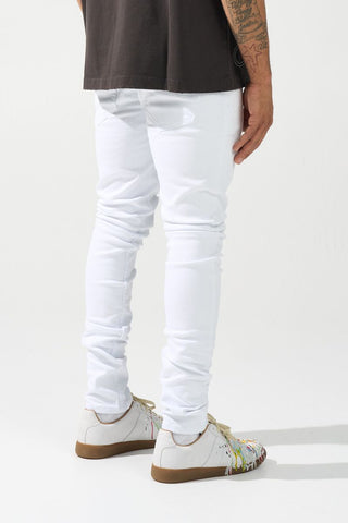SERENEDE  Everest Peak No Rips Jeans (White) (Copy)