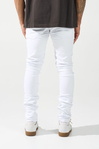SERENEDE  Everest Peak No Rips Jeans (White) (Copy)