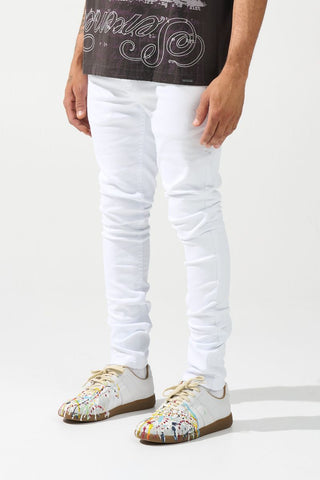 SERENEDE  Everest Peak No Rips Jeans (White) (Copy)