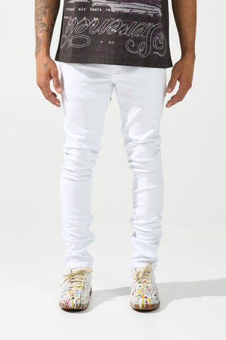 SERENEDE  Everest Peak No Rips Jeans (White) (Copy)