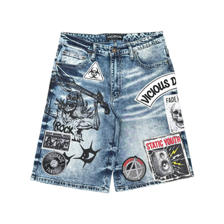 Vicious PATCH DENIM SHORTS