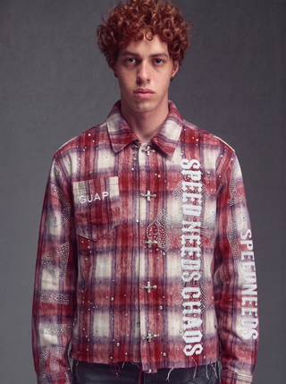Guapi Vintage Red Plaid Shirt