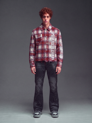 Guapi Vintage Red Plaid Shirt