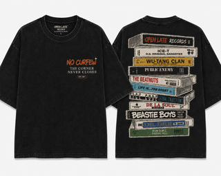 No Curfew Open Late Records Tee