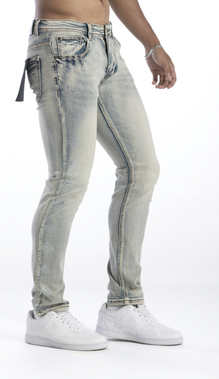 KINDRED PREMIUM STUDDED SKINNY DENIM (BLUE)