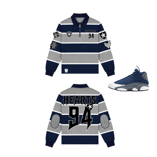 Shattered Hearts PATCH KNITTED RUGBY BLUE